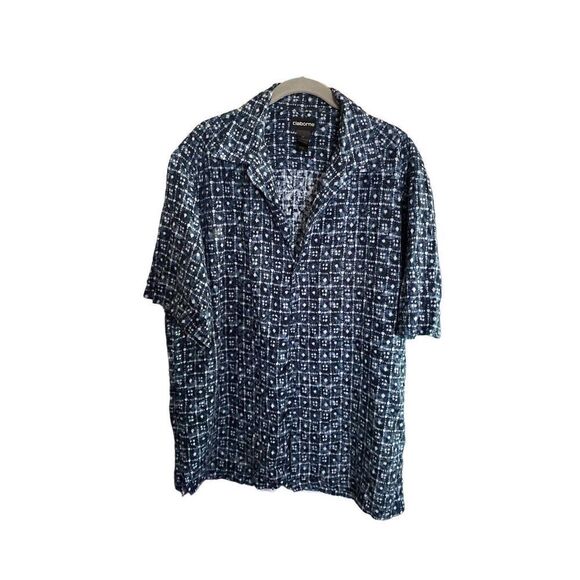 Claiborne men’s vintage button down all over print shirt size medium - Picture 2 of 4